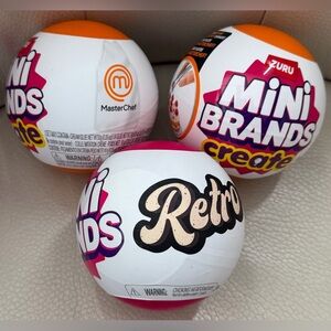 Lot of 3 Mini Brands Collectible Mystery Balls